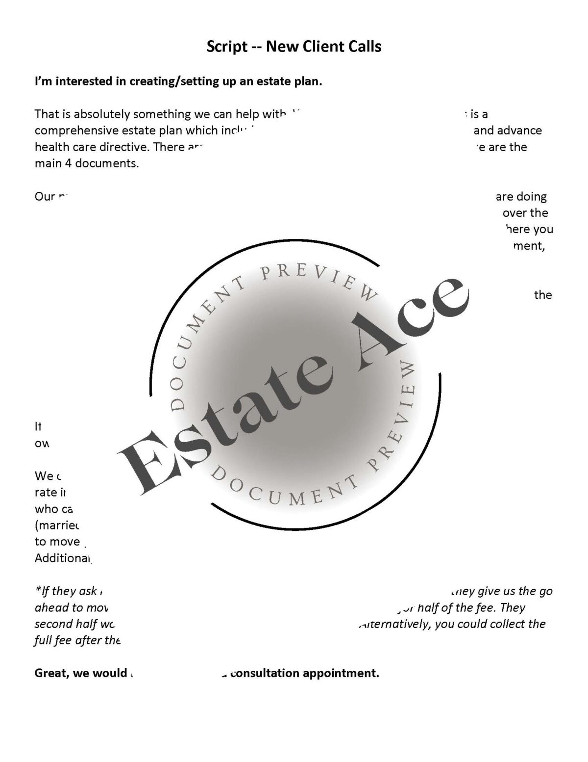 New Client Call Script for Estate Planning Attorneys – LawDocShop